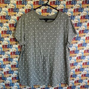 Torrid Gray Polka Dot Tshirt